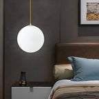 Globe Glass Pendant Light With Adjustable Cord