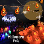 Halloween Pumpkin String Lights LED Jack O Lantern Fairy Lights Translucent Pumpkin Decorative Lights for Garden | Party and Bedroom