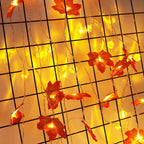 Maple Leaf String Lights LED Autumn Fairy Lights Battery Operated Garland Lights for Halloween | Harvest | Mantelpiece and Party Decoration