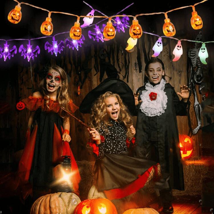 Halloween Pumpkin String Lights LED Jack O Lantern Fairy Lights Translucent Pumpkin Decorative Lights for Garden | Party and Bedroom