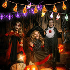 Halloween Pumpkin String Lights LED Jack O Lantern Fairy Lights Translucent Pumpkin Decorative Lights for Garden | Party and Bedroom