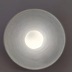 Retro Ceramic Disc Wall Light With Center Globe