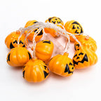Halloween Pumpkin Fairy Lights LED String Lights with Jack O Lantern Shades Festive Indoor Lights for Party | Bedroom and Window Decoration