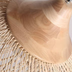 Bohemian Rattan Pendant Light With Woven Dome Shade