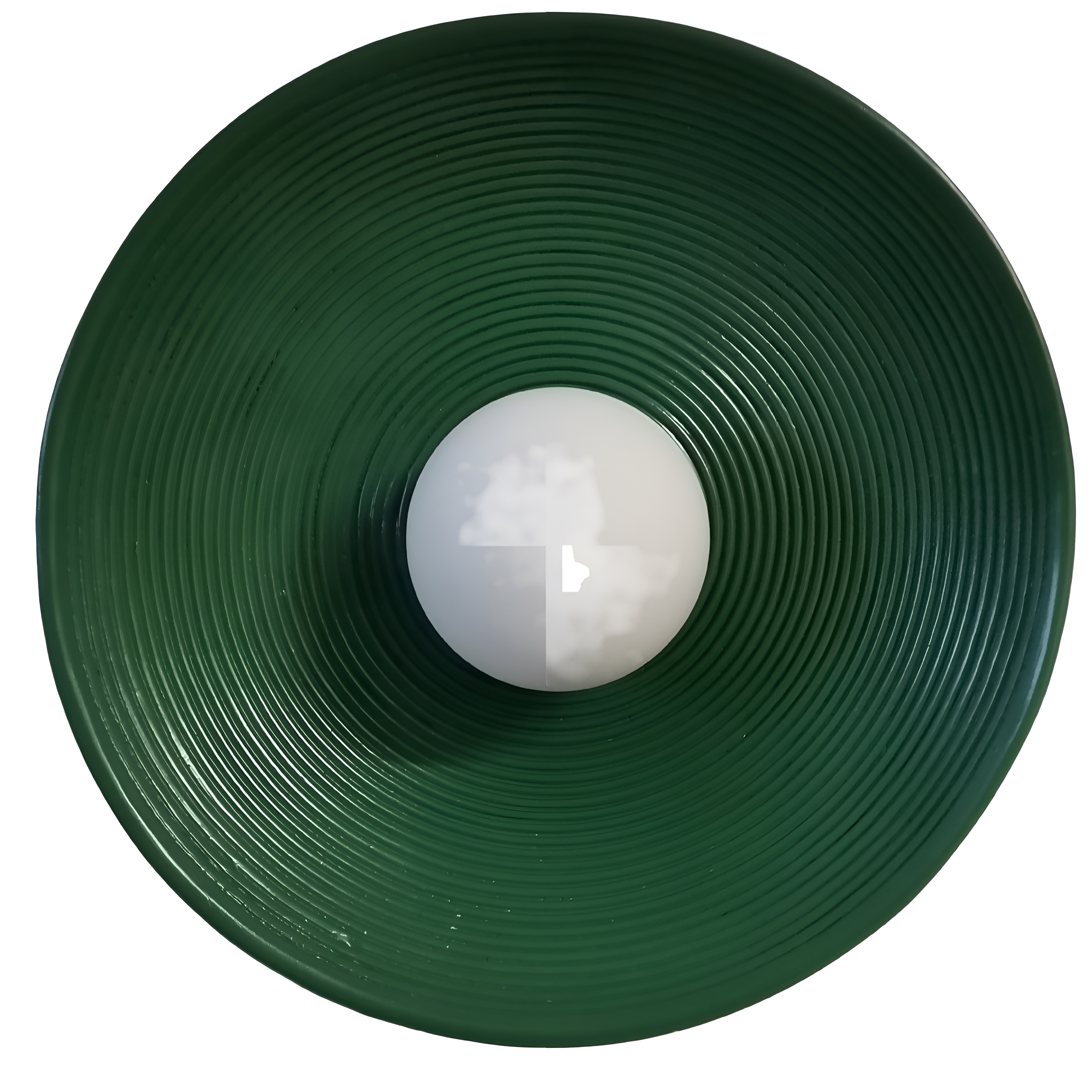 Retro Ceramic Disc Wall Light With Center Globe