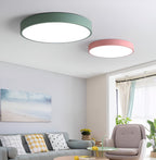 Low-Profile Round LED Ceiling Light With Minimal Frame