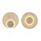 Acrylic Travertine Round Wall Light With Halo Glow Disc