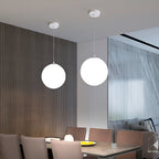 Globe Glass Pendant Light With Adjustable Cord