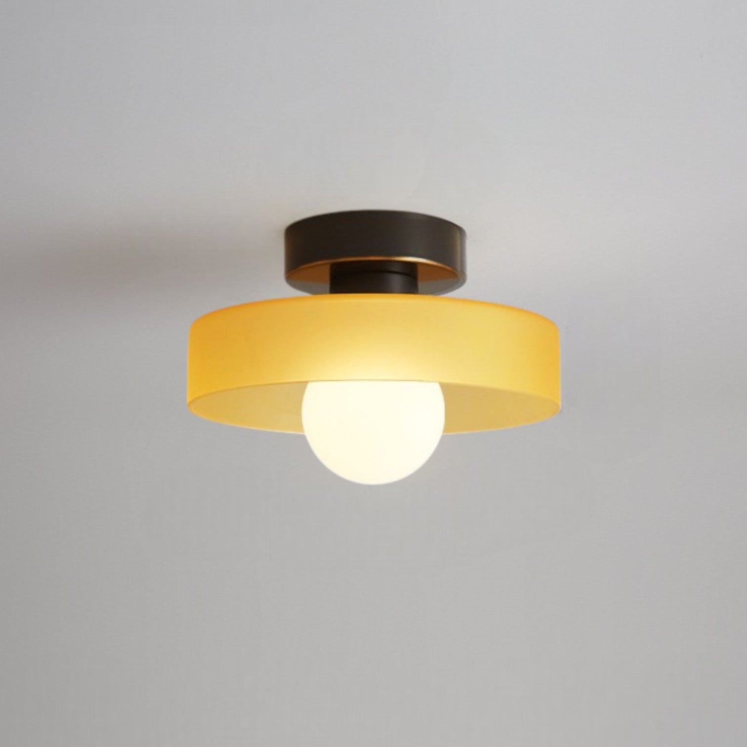 Bauhaus Glass LED Ceiling Light With Dome Diffuser