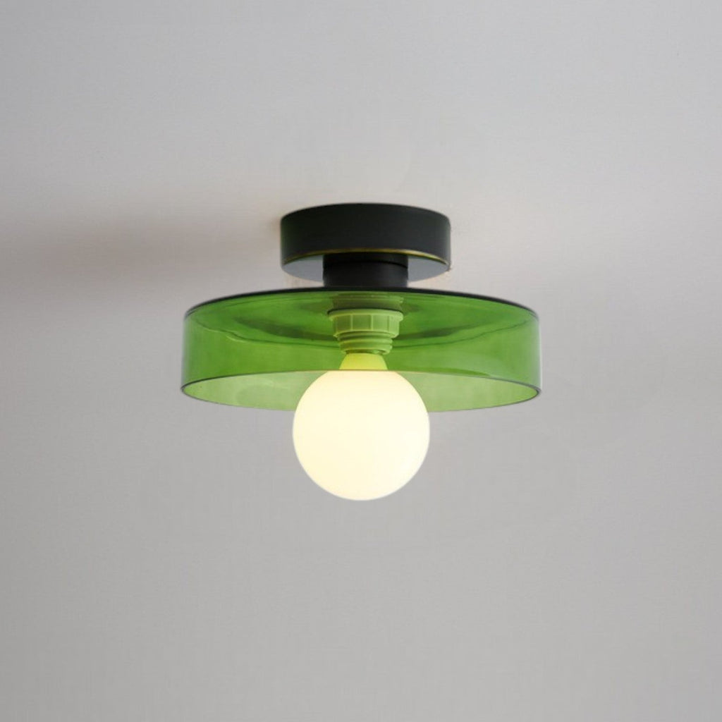 Bauhaus Glass LED Ceiling Light With Dome Diffuser