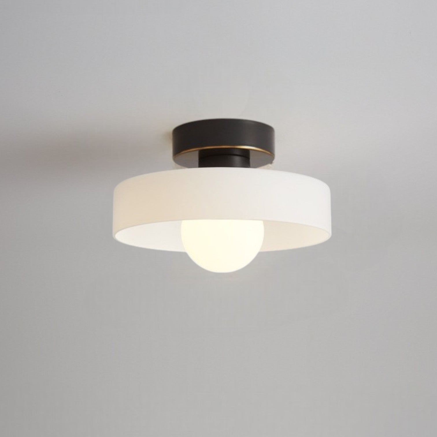 Bauhaus Glass LED Ceiling Light With Dome Diffuser
