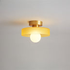 Bauhaus Glass LED Ceiling Light With Dome Diffuser