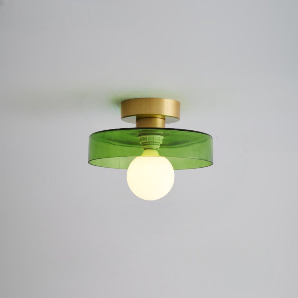 Bauhaus Glass LED Ceiling Light With Dome Diffuser