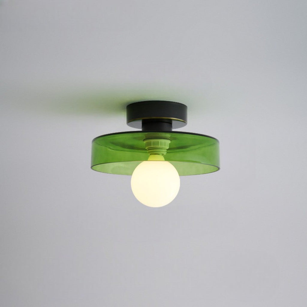 Bauhaus Glass LED Ceiling Light With Dome Diffuser