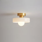 Bauhaus Glass LED Ceiling Light With Dome Diffuser