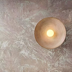 Retro Ceramic Disc Wall Light With Center Globe