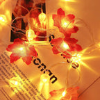 Maple Leaf String Lights LED Autumn Fairy Lights Battery Operated Garland Lights for Halloween | Harvest | Mantelpiece and Party Decoration