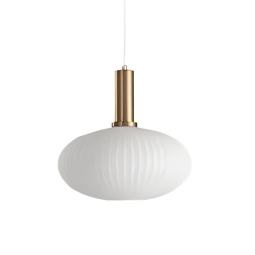 Retro Coloured Glass Pendant Light With Iron Fitting