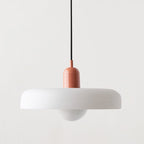 Modern Glass Pendant Light With Halo Shade