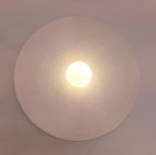 Retro Ceramic Disc Wall Light With Center Globe
