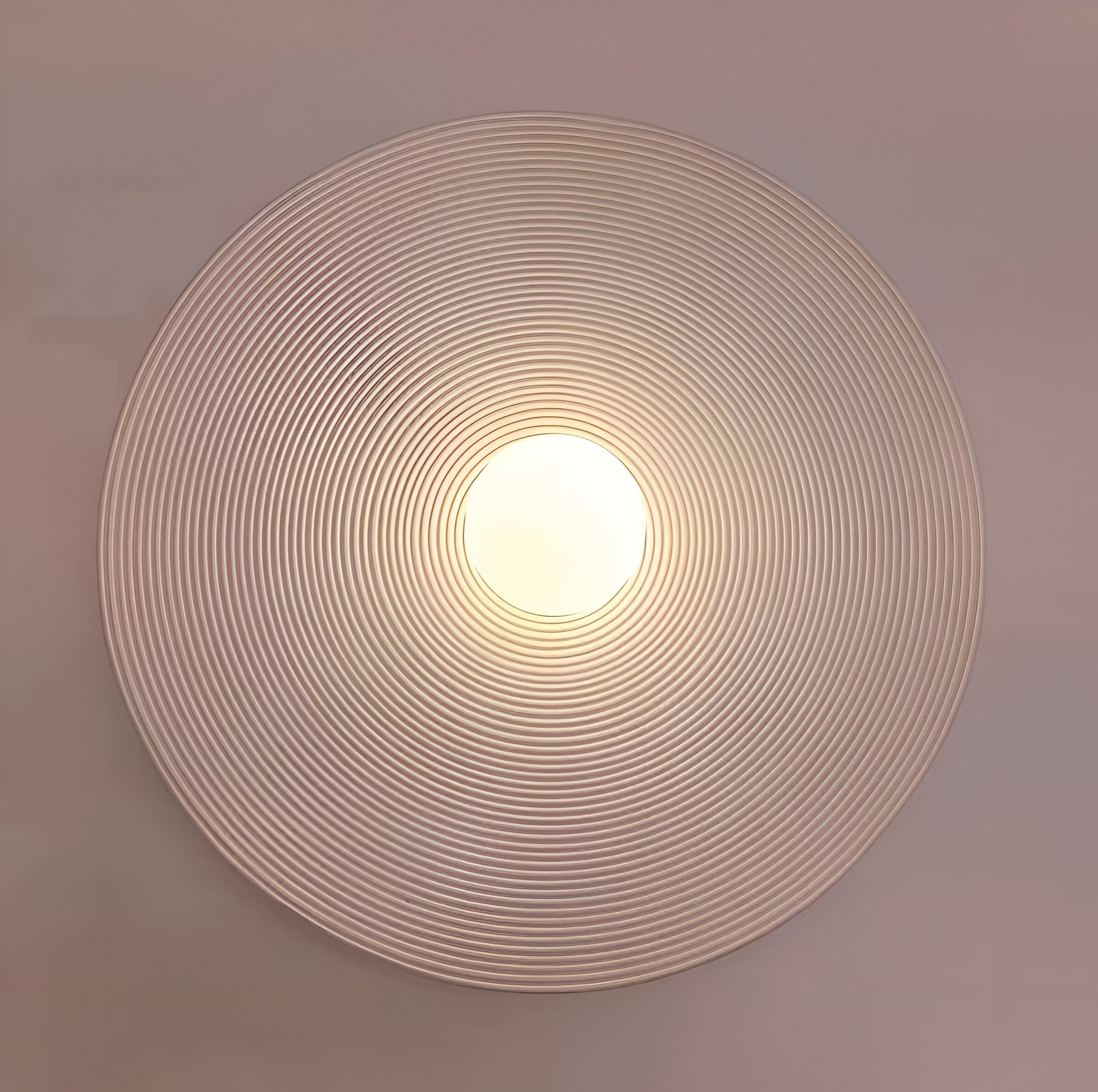 Retro Ceramic Disc Wall Light With Center Globe