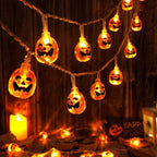 Halloween Pumpkin String Lights LED Jack O Lantern Fairy Lights Translucent Pumpkin Decorative Lights for Garden | Party and Bedroom