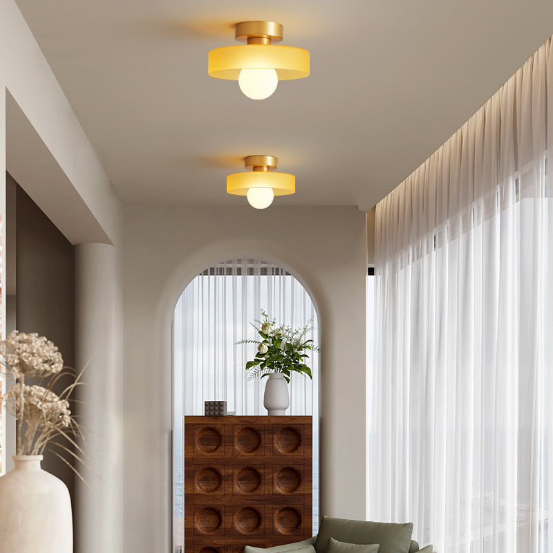 Bauhaus Glass LED Ceiling Light With Dome Diffuser