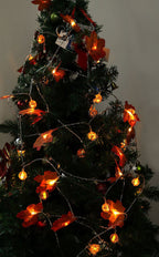 Maple Leaf String Lights LED Autumn Fairy Lights Battery Operated Garland Lights for Halloween | Harvest | Mantelpiece and Party Decoration