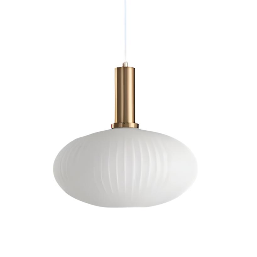 Retro Coloured Glass Pendant Light With Iron Fitting
