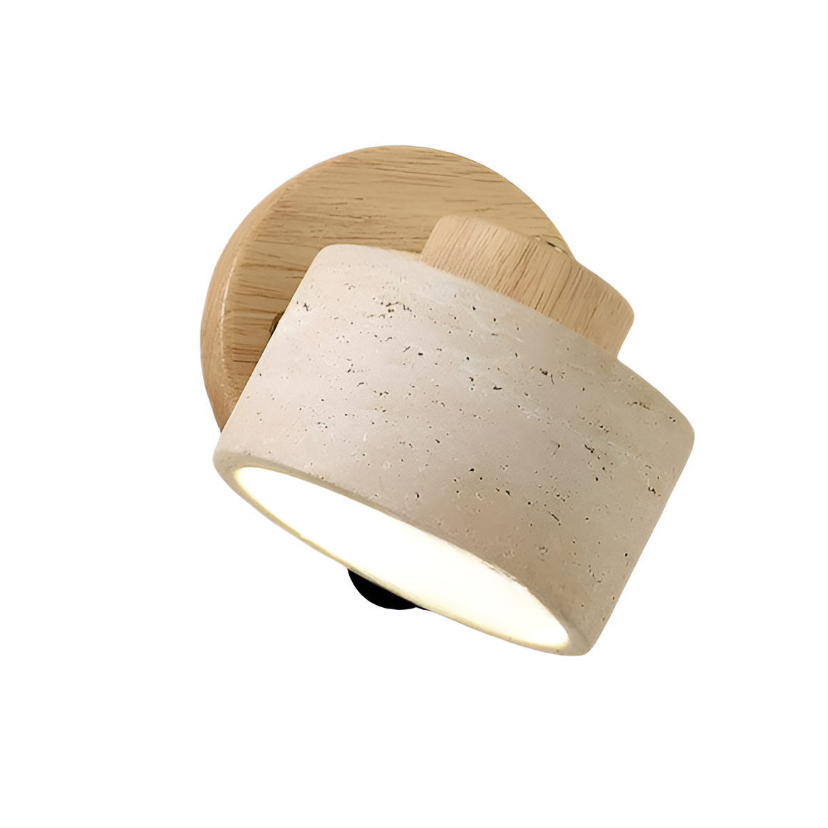 Travertine Stone LED Wall Light Sconce Hardwired with E27 Bulb for Reading
