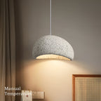 Wabi-Sabi Polystyrene Pendant Light With Spherical Dome Shade