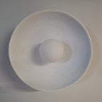 Retro Ceramic Disc Wall Light With Center Globe