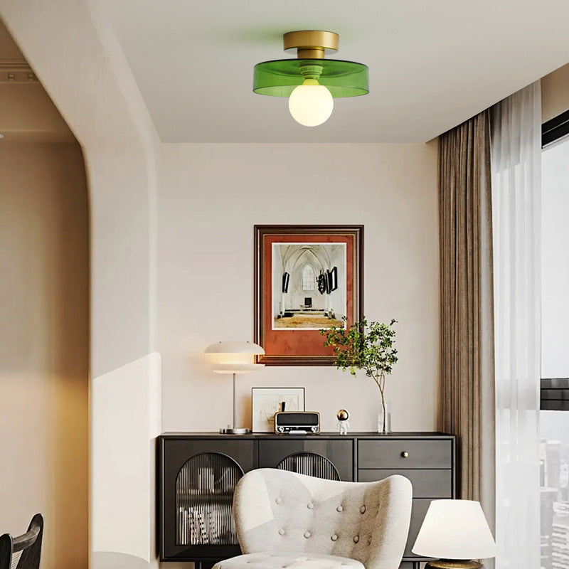 Bauhaus Glass LED Ceiling Light With Dome Diffuser