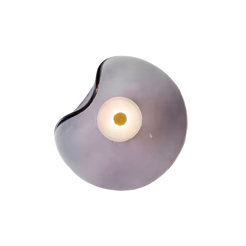 Nordic Curved Glass Wall Light LED Light With Sculpted Glass Shade
