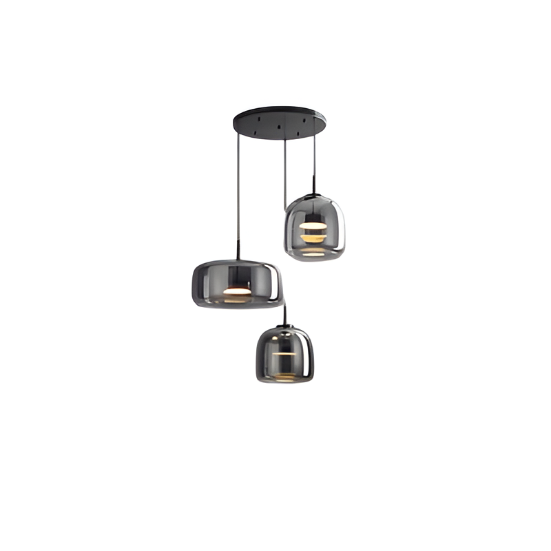 Retro Trio pendant lights LED Light With Hand-Blown Glass Shades