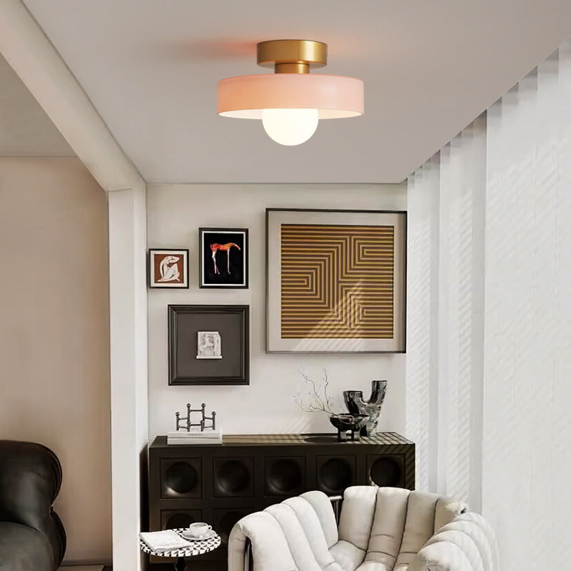 Bauhaus Glass LED Ceiling Light With Dome Diffuser