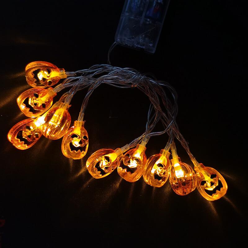 Halloween Pumpkin String Lights LED Jack O Lantern Fairy Lights Translucent Pumpkin Decorative Lights for Garden | Party and Bedroom