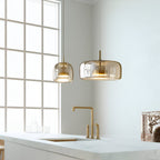 Retro Trio pendant lights LED Light With Hand-Blown Glass Shades