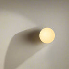 Minimalist Frosted Glass Wall Light LED Light With Iron Base