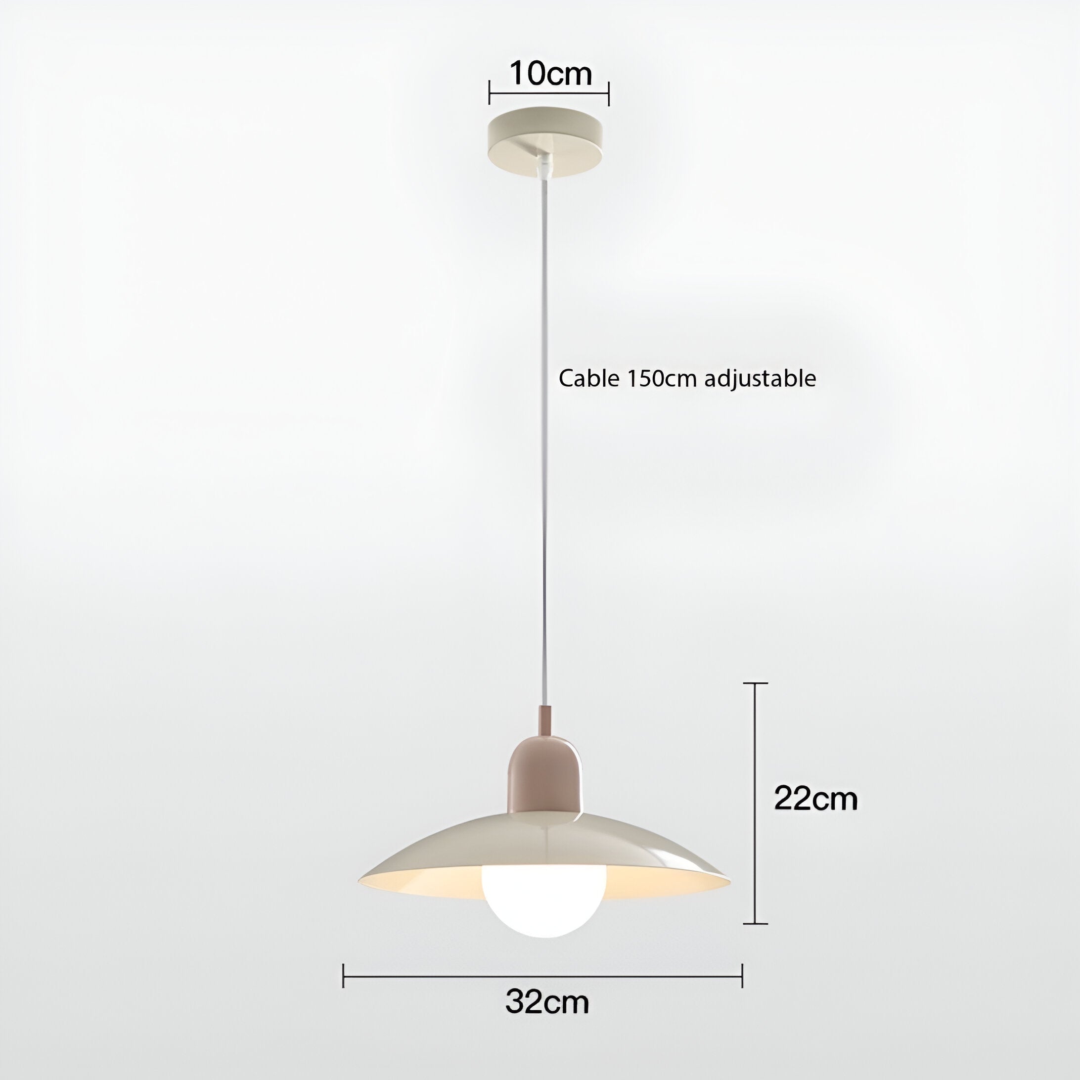 Bauhaus Minimalist Wrought Iron Pendant Light With Dome Shade
