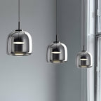 Retro Trio pendant lights LED Light With Hand-Blown Glass Shades