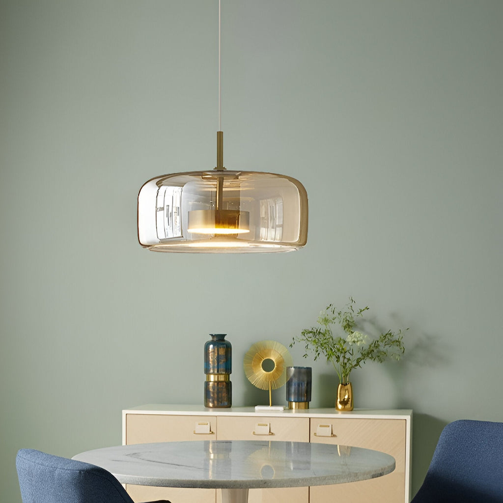 Retro Trio pendant lights LED Light With Hand-Blown Glass Shades