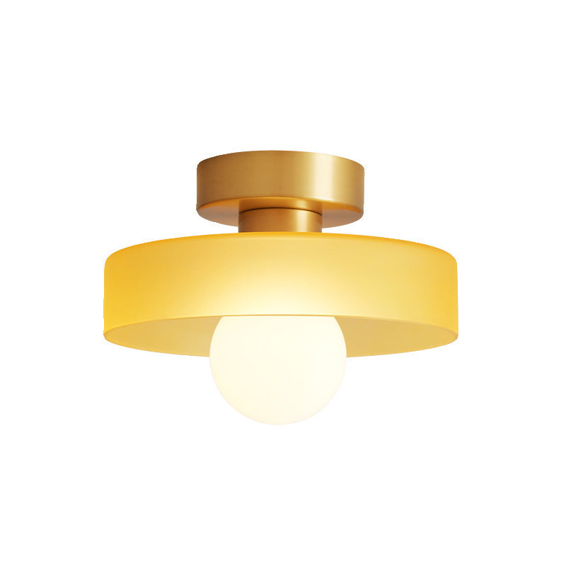 Bauhaus Glass LED Ceiling Light With Dome Diffuser