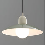 Bauhaus Minimalist Wrought Iron Pendant Light With Dome Shade