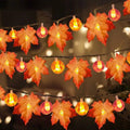 Maple Leaf String Lights LED Autumn Fairy Lights Battery Operated Garland Lights for Halloween | Harvest | Mantelpiece and Party Decoration