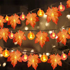 Maple Leaf String Lights LED Autumn Fairy Lights Battery Operated Garland Lights for Halloween | Harvest | Mantelpiece and Party Decoration