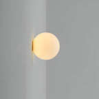 Minimalist Frosted Glass Wall Light LED Light With Iron Base