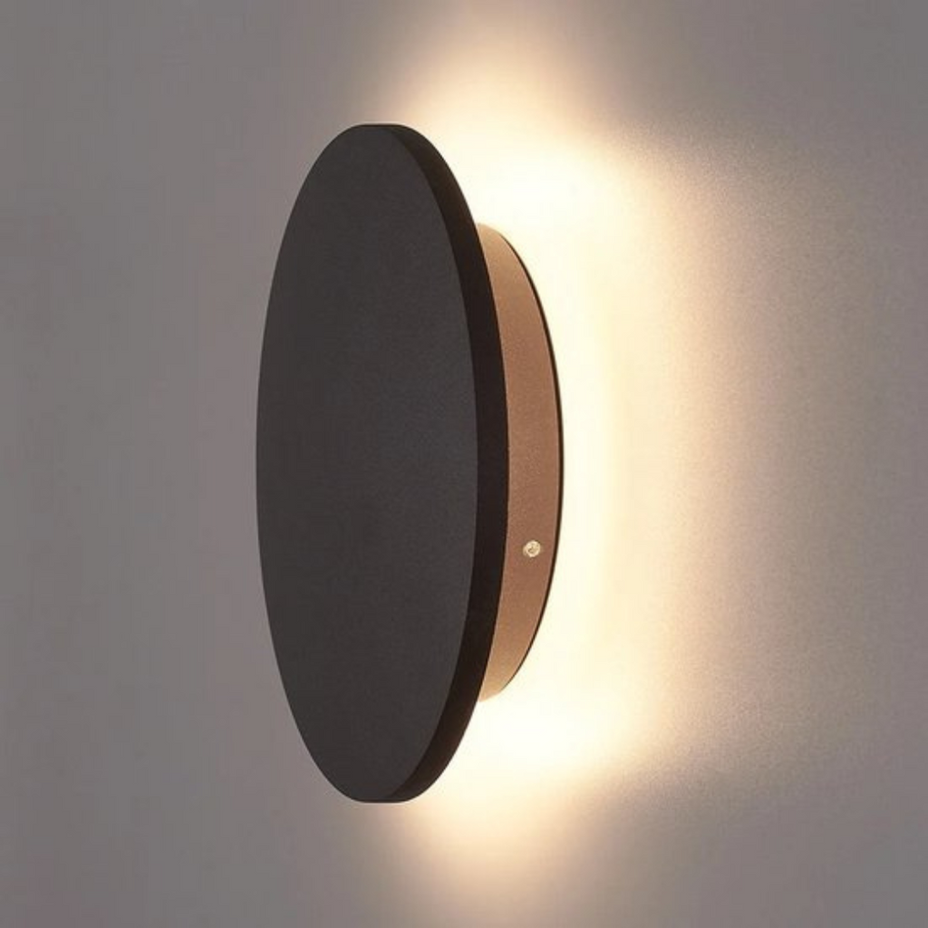 Modern Round Halo LED Wall Light With Backlit Glow