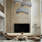 Wabi-Sabi Polystyrene Pendant Light With Spherical Dome Shade