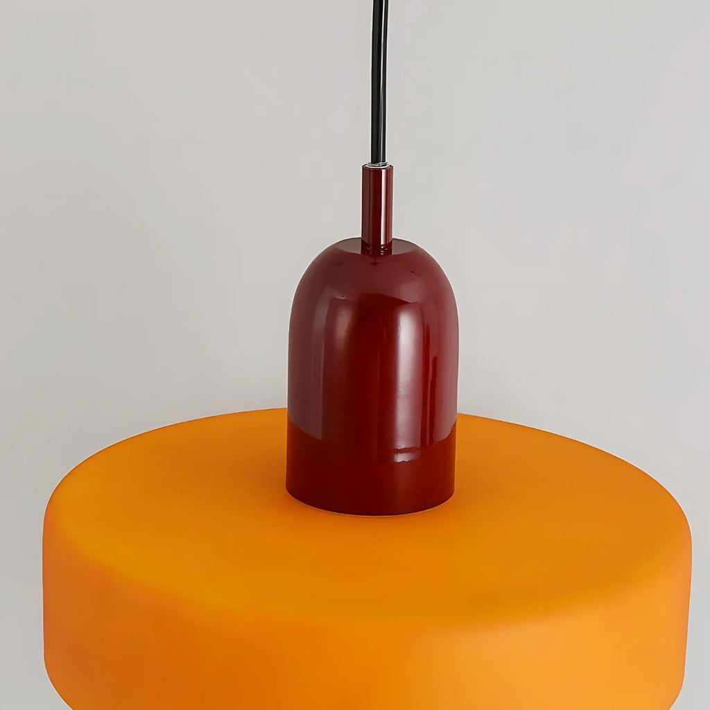 Modern Glass Pendant Light With Halo Shade